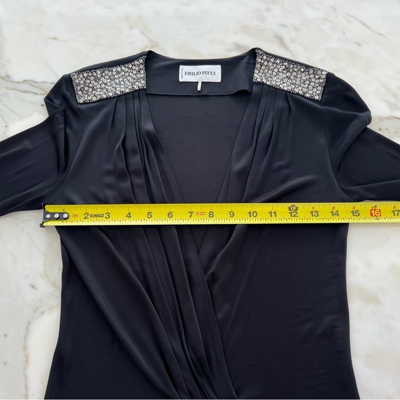 EMILIO PUCCI BLACK EMBELLISHED DRESS SIZE IT 40 / US 6 - Picture 9 of 16